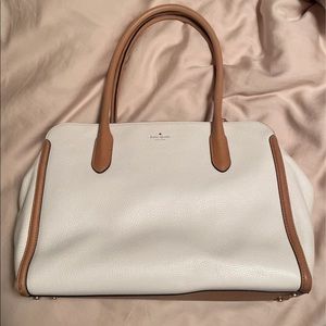 Kate spade white tote with double sleeves